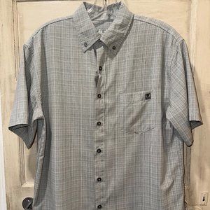 Men's Size Small Grey Huk Button Up Shirt
